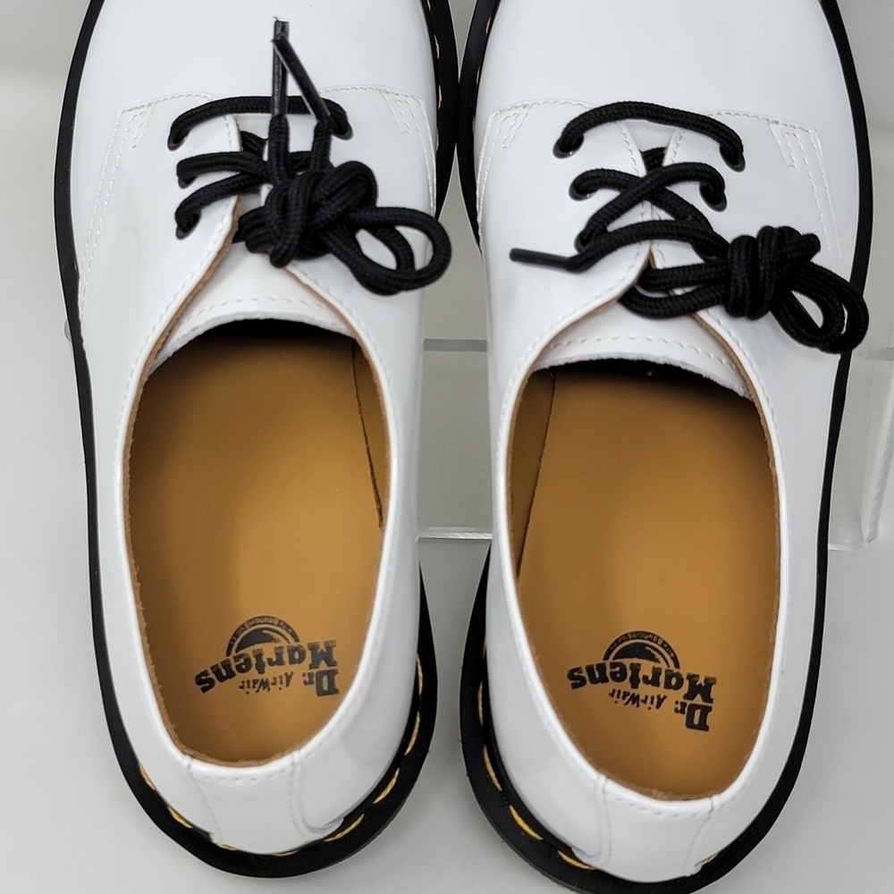 Dr. Martens 1461 Patent Leather Lamper Oxfords Shoes Womens Sz 9 26754 White New - Picture 10 of 11